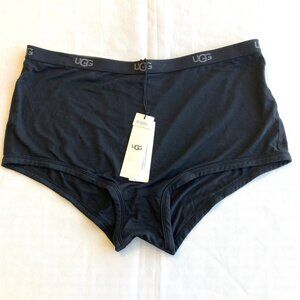 UGG Desiray Cheeky Boy Short Panty Women's Large L Black 1143591 NWT